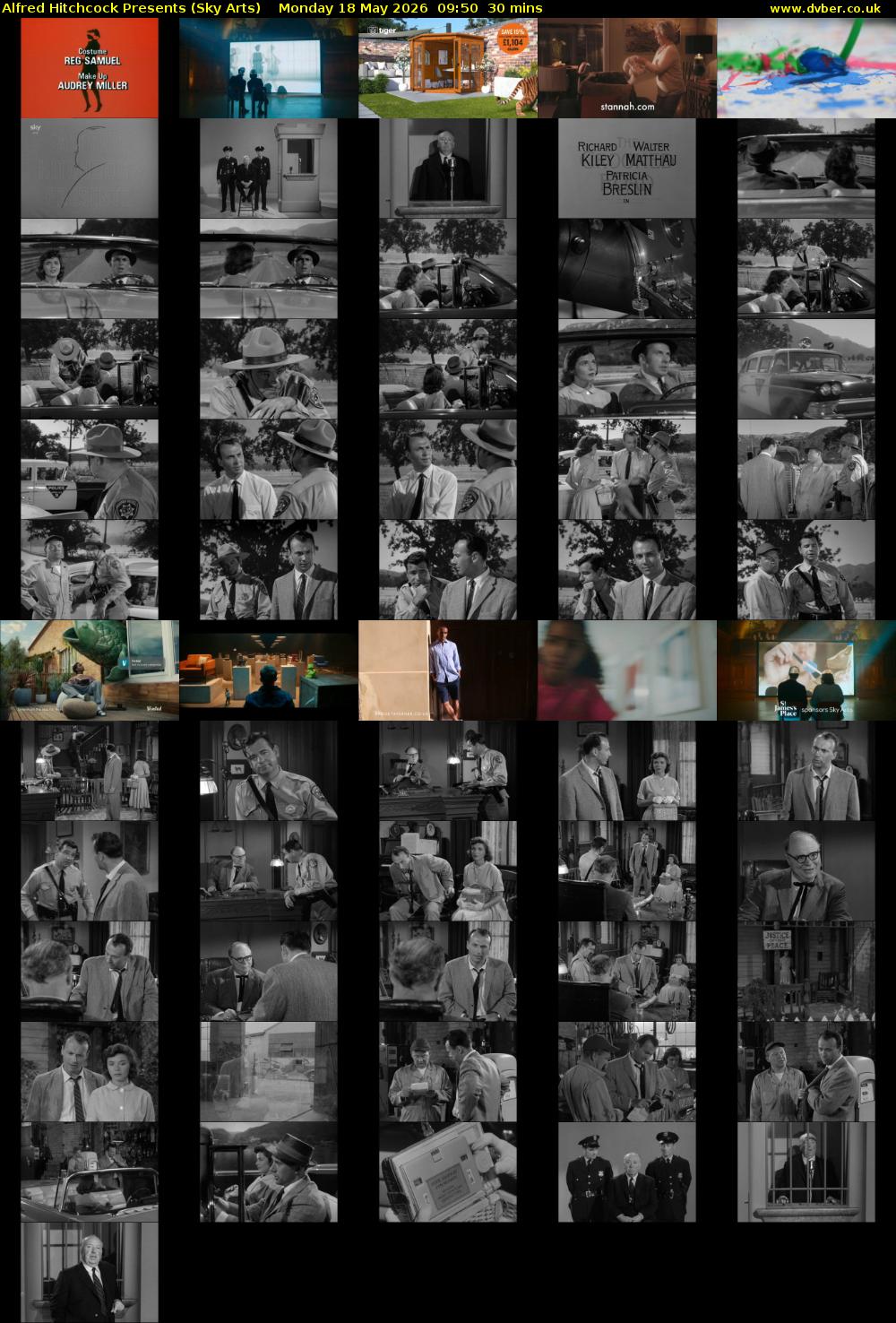 Alfred Hitchcock Presents (Sky Arts) Monday 18 May 2026 09:50 - 10:20
