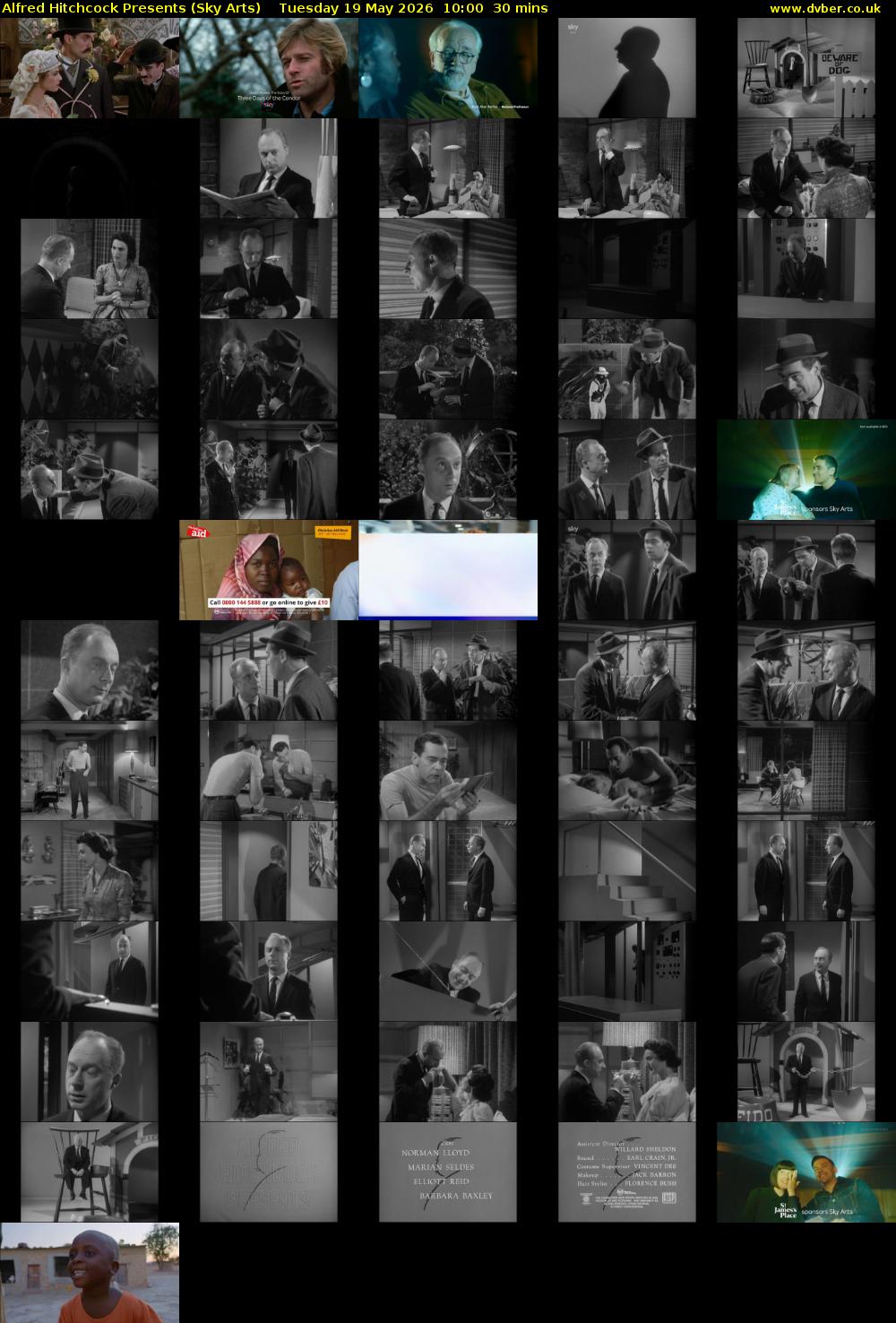 Alfred Hitchcock Presents (Sky Arts) Tuesday 19 May 2026 10:00 - 10:30
