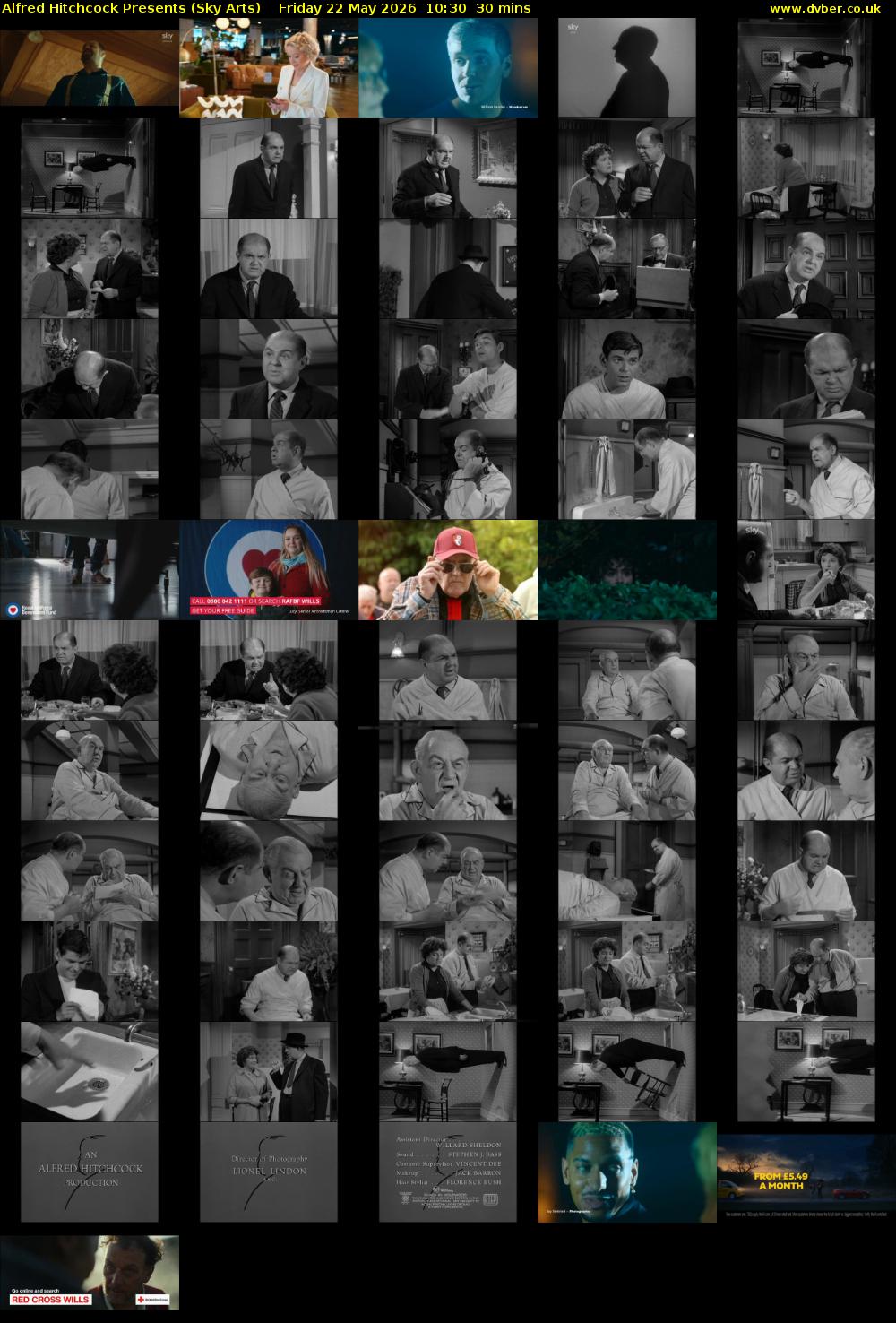 Alfred Hitchcock Presents (Sky Arts) Friday 22 May 2026 10:30 - 11:00