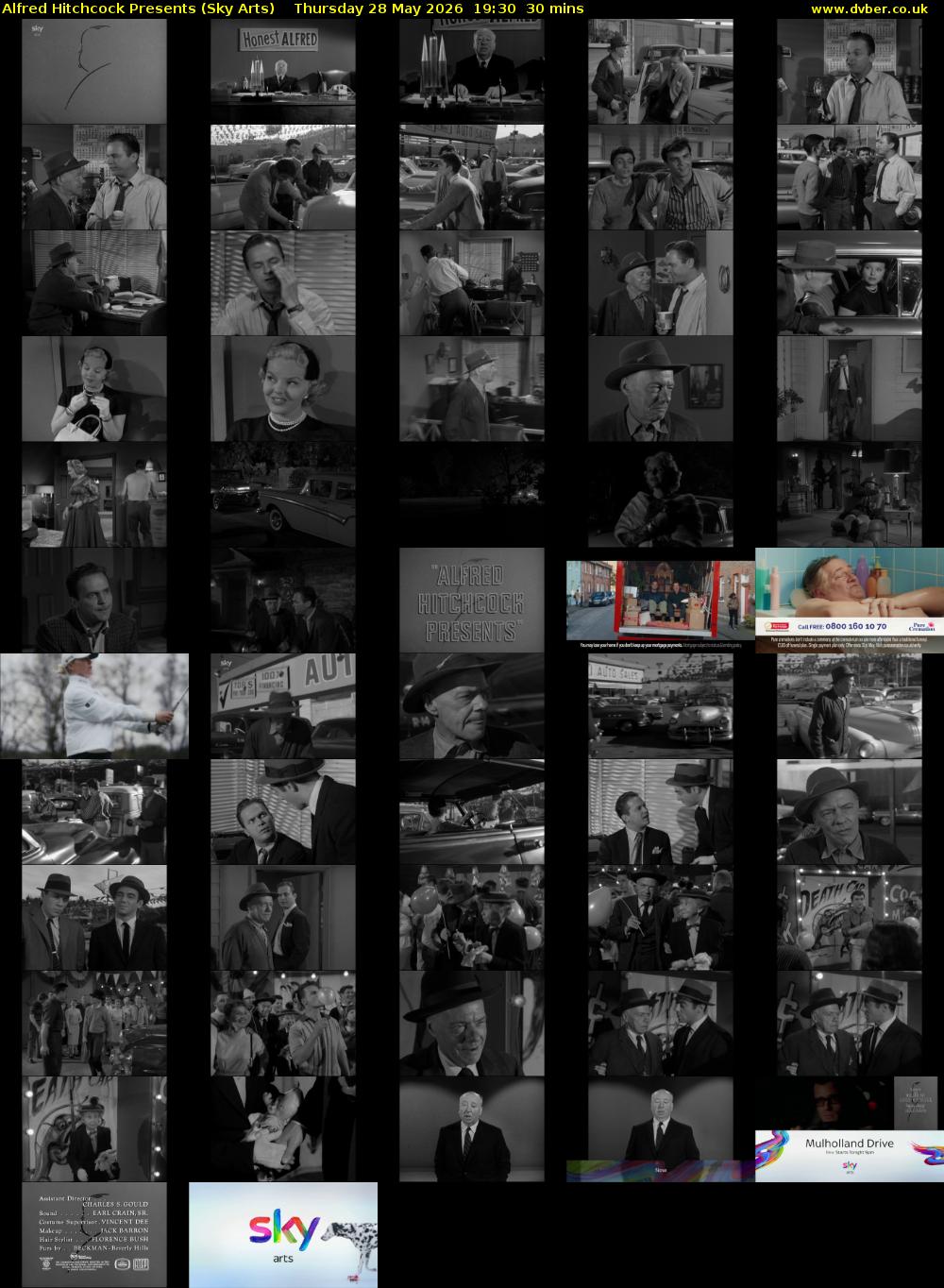 Alfred Hitchcock Presents (Sky Arts) Thursday 28 May 2026 19:30 - 20:00