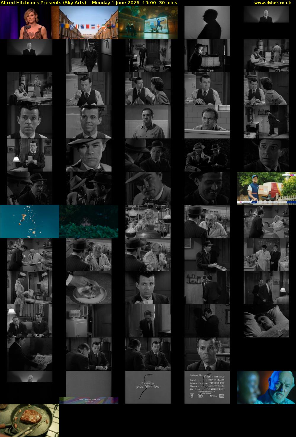 Alfred Hitchcock Presents (Sky Arts) Monday 1 June 2026 19:00 - 19:30