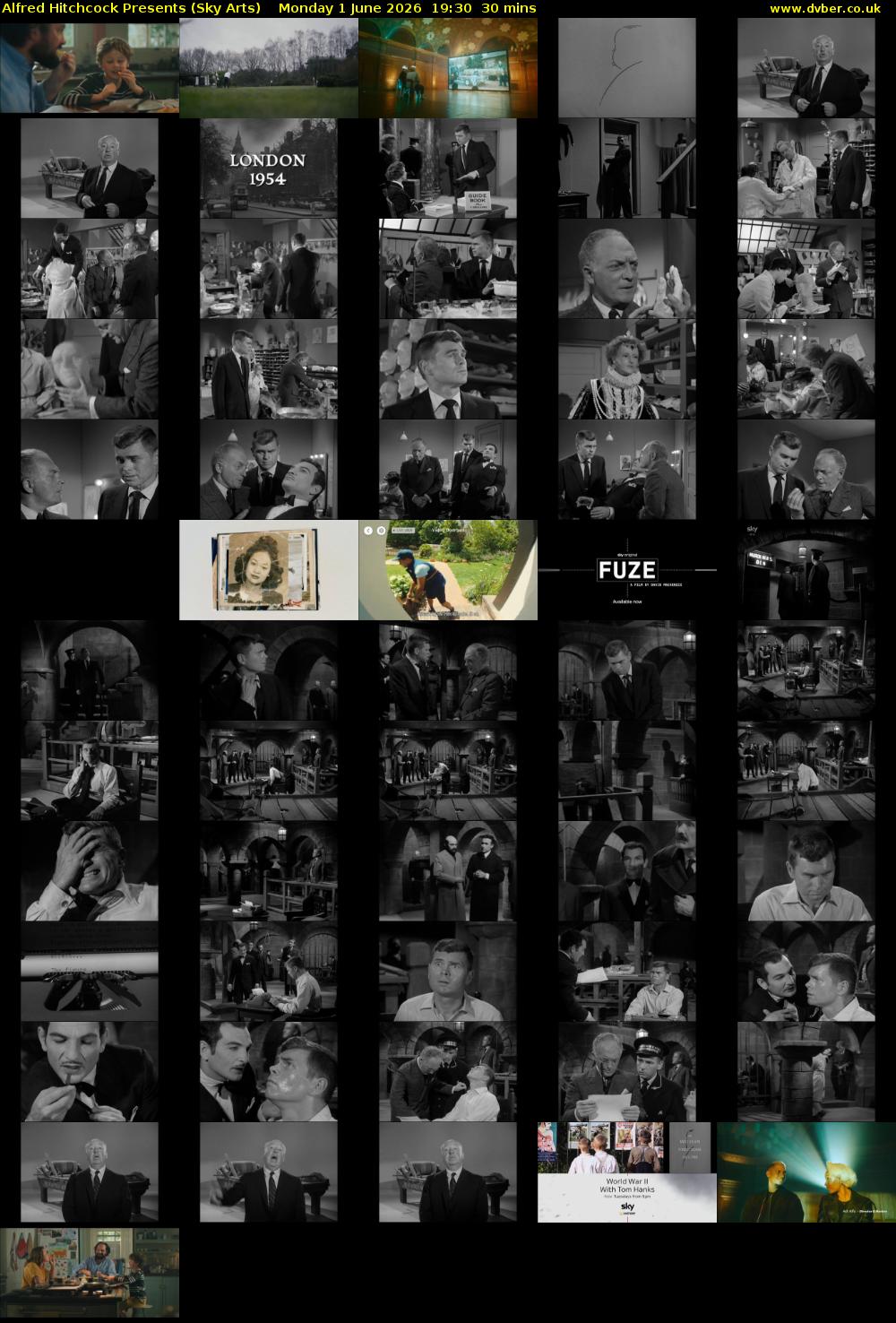 Alfred Hitchcock Presents (Sky Arts) Monday 1 June 2026 19:30 - 20:00
