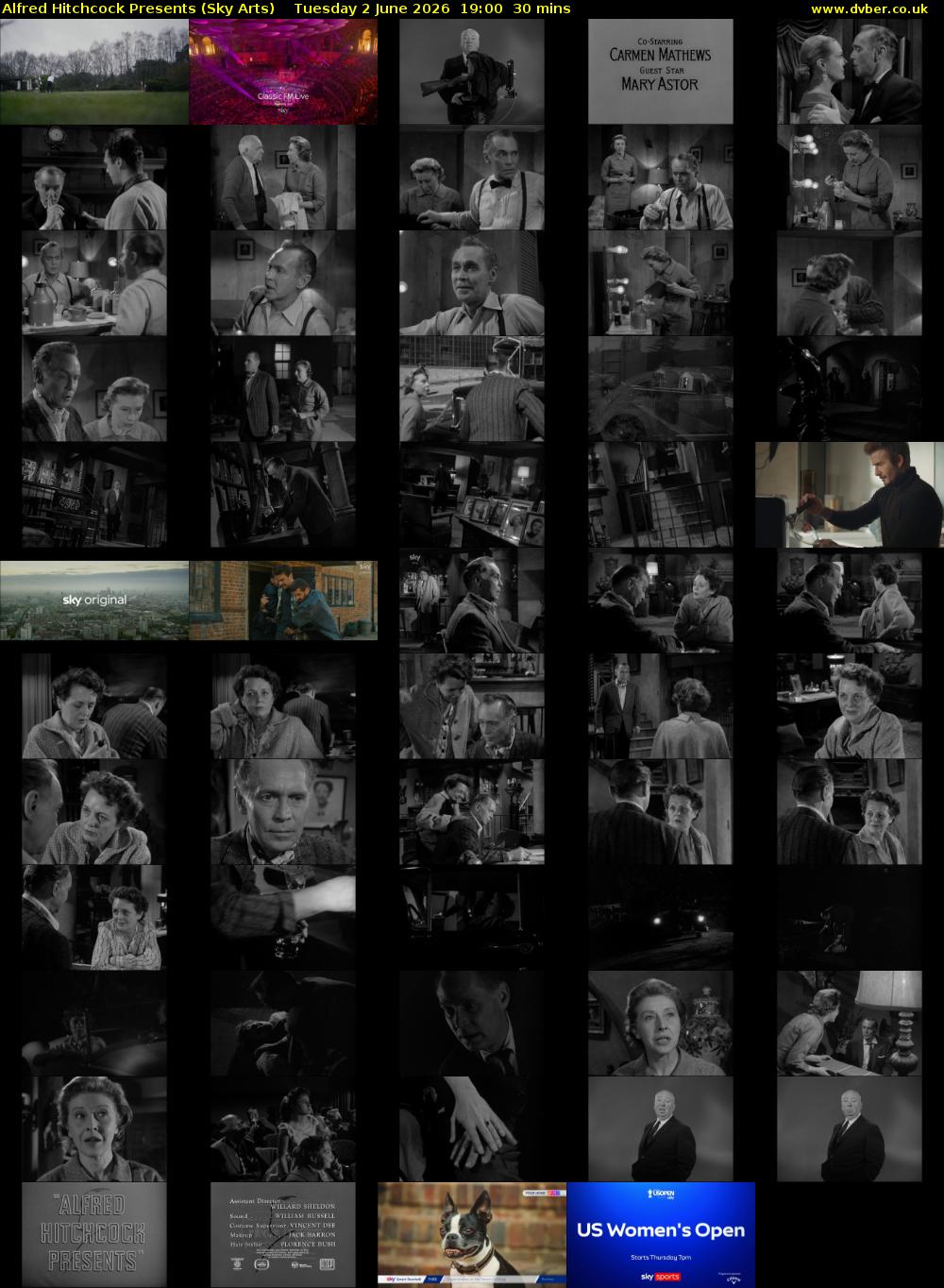 Alfred Hitchcock Presents (Sky Arts) Tuesday 2 June 2026 19:00 - 19:30