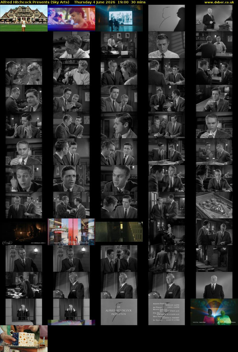 Alfred Hitchcock Presents (Sky Arts) Thursday 4 June 2026 19:00 - 19:30