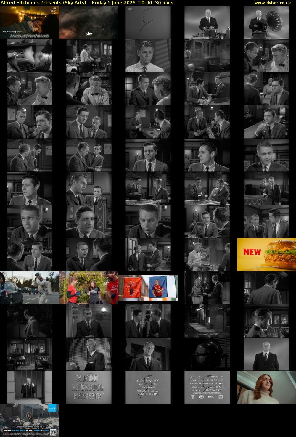 Alfred Hitchcock Presents (Sky Arts) Friday 5 June 2026 10:00 - 10:30