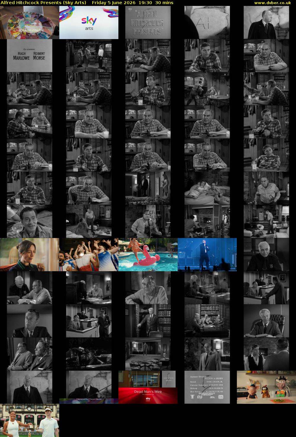 Alfred Hitchcock Presents (Sky Arts) Friday 5 June 2026 19:30 - 20:00