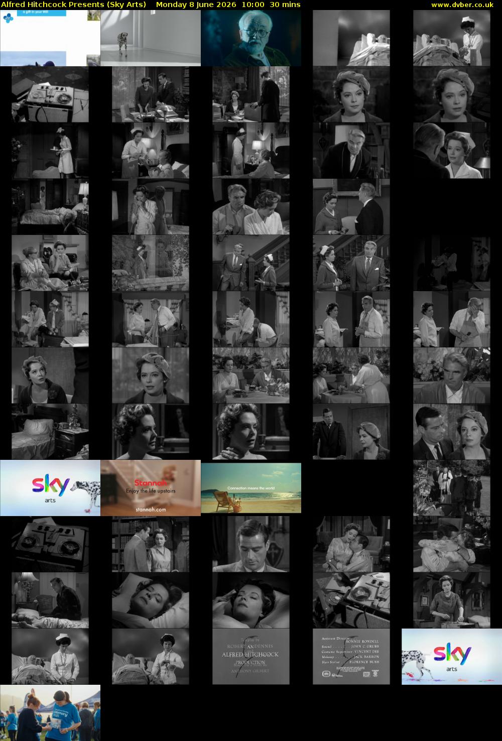 Alfred Hitchcock Presents (Sky Arts) Monday 8 June 2026 10:00 - 10:30