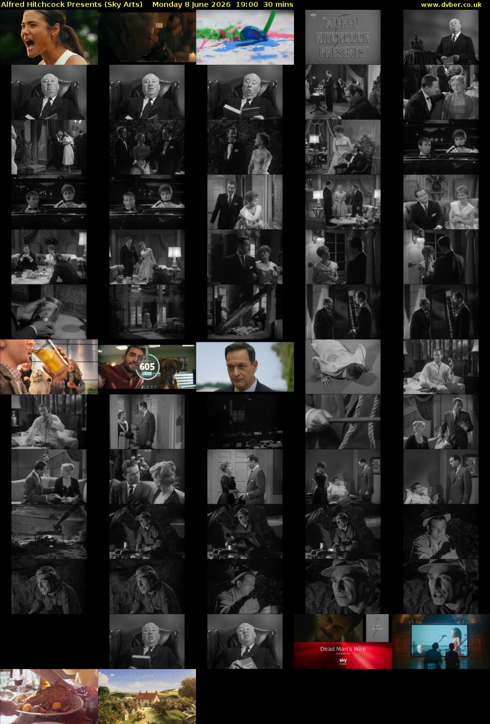 Alfred Hitchcock Presents (Sky Arts) Monday 8 June 2026 19:00 - 19:30