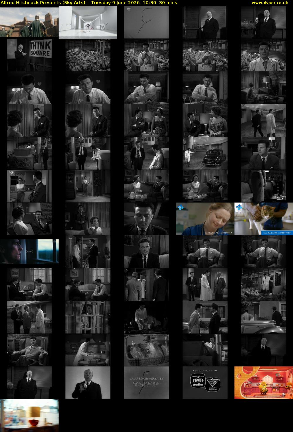 Alfred Hitchcock Presents (Sky Arts) Tuesday 9 June 2026 10:30 - 11:00