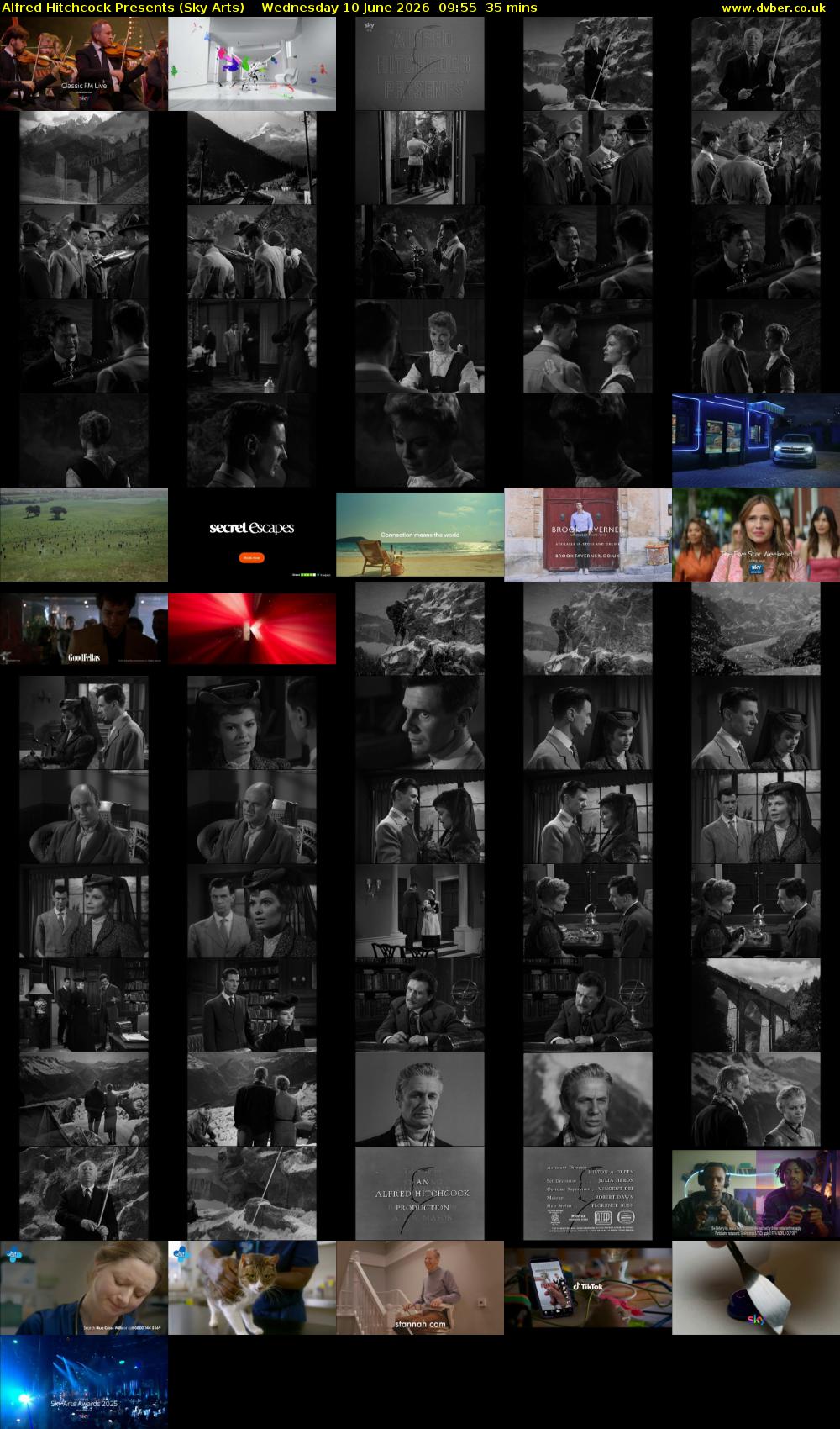Alfred Hitchcock Presents (Sky Arts) Wednesday 10 June 2026 09:55 - 10:30