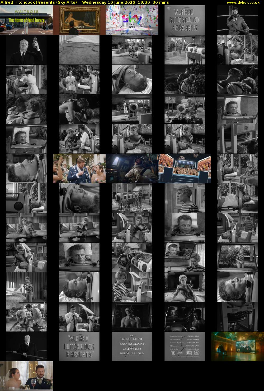 Alfred Hitchcock Presents (Sky Arts) Wednesday 10 June 2026 19:30 - 20:00