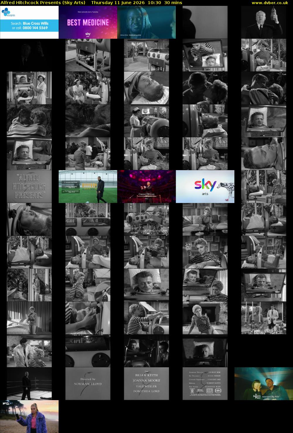 Alfred Hitchcock Presents (Sky Arts) Thursday 11 June 2026 10:30 - 11:00