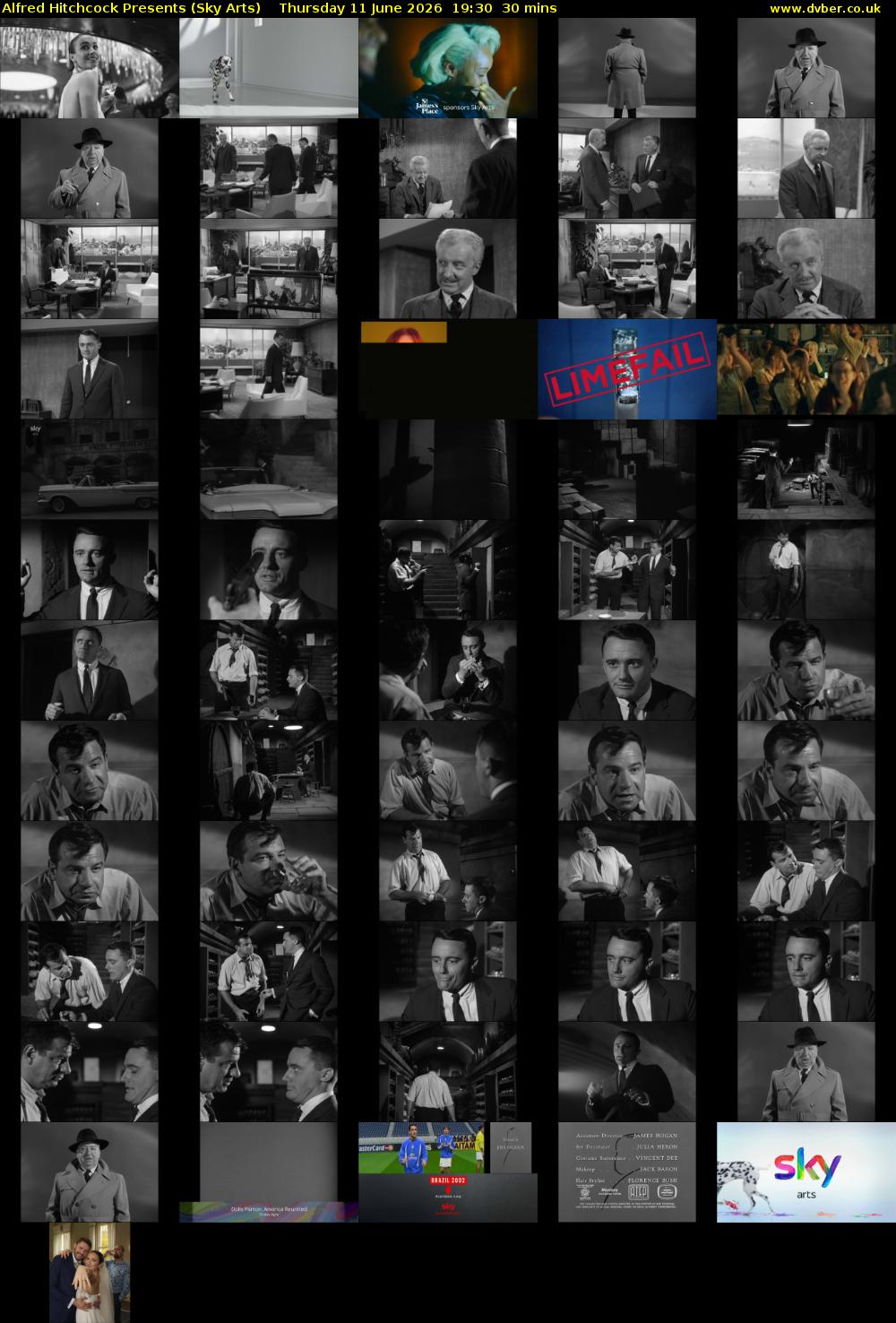 Alfred Hitchcock Presents (Sky Arts) Thursday 11 June 2026 19:30 - 20:00