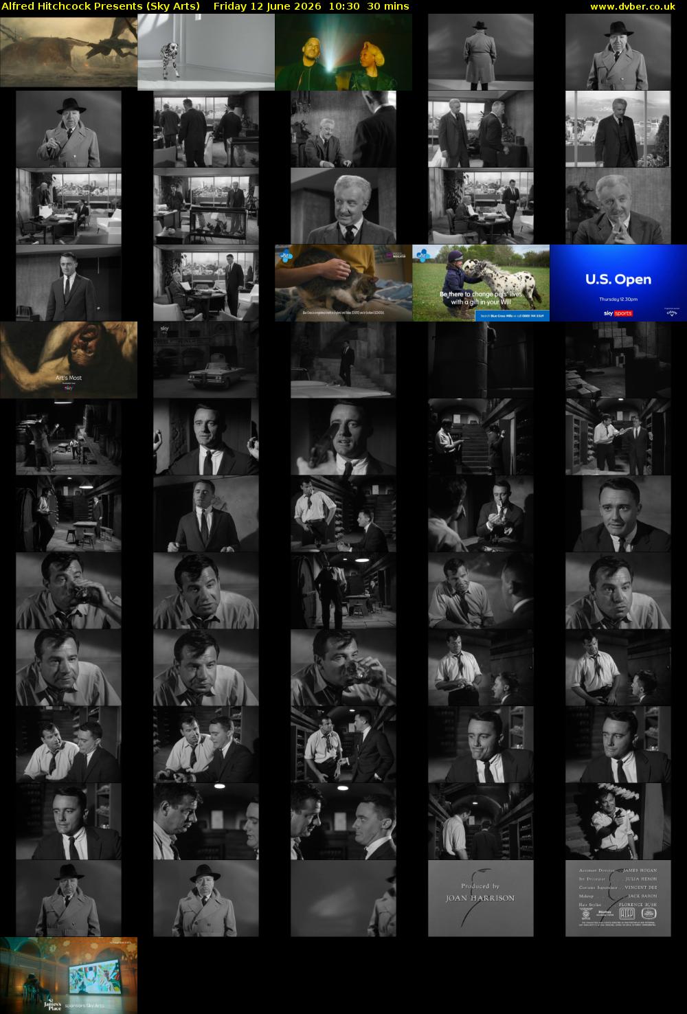 Alfred Hitchcock Presents (Sky Arts) Friday 12 June 2026 10:30 - 11:00