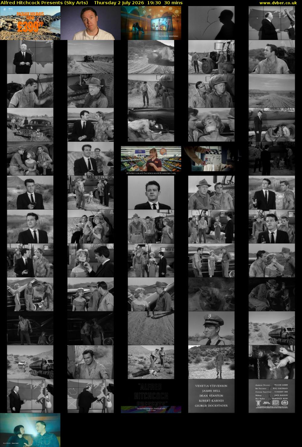 Alfred Hitchcock Presents (Sky Arts) Thursday 2 July 2026 19:30 - 20:00