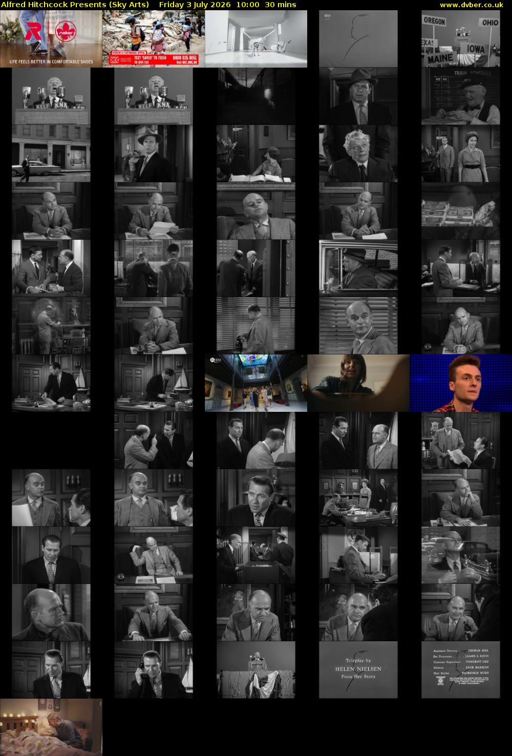 Alfred Hitchcock Presents (Sky Arts) Friday 3 July 2026 10:00 - 10:30