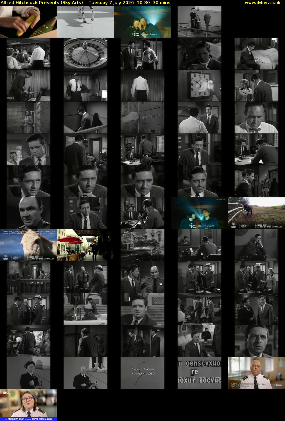 Alfred Hitchcock Presents (Sky Arts) Tuesday 7 July 2026 10:30 - 11:00