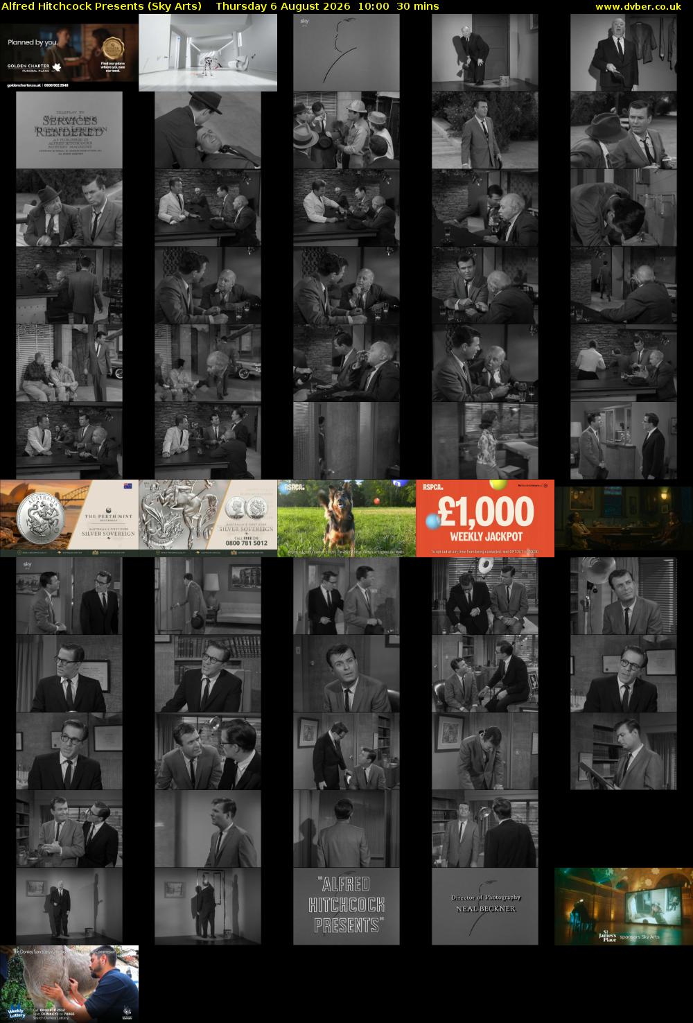 Alfred Hitchcock Presents (Sky Arts) Thursday 6 August 2026 10:00 - 10:30