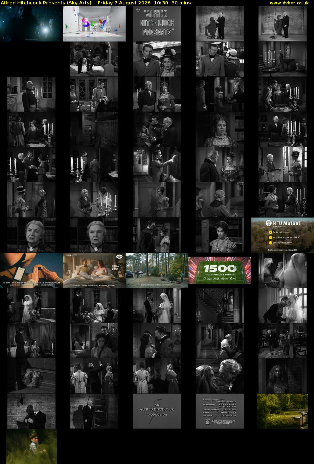 Alfred Hitchcock Presents (Sky Arts) Friday 7 August 2026 10:30 - 11:00