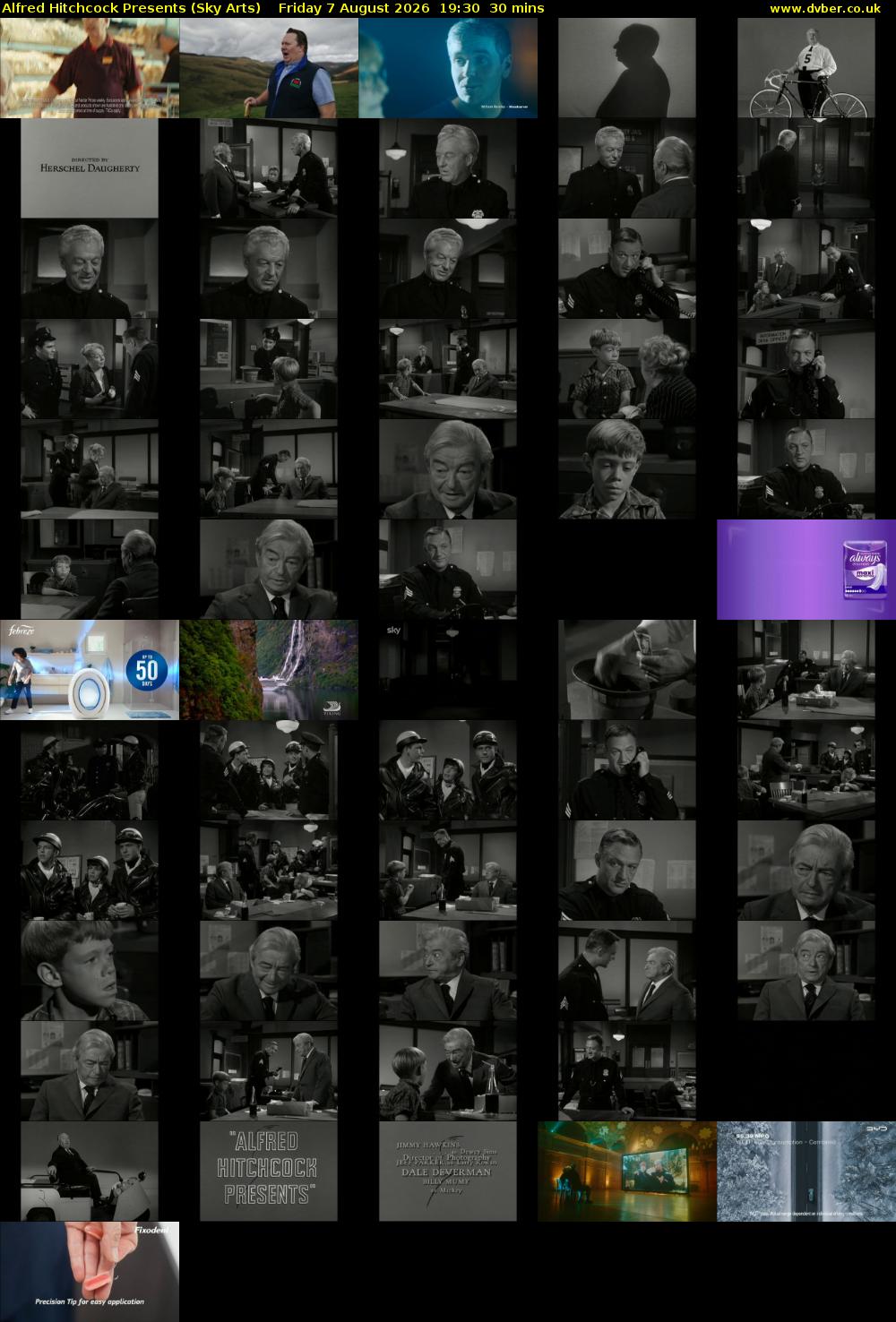 Alfred Hitchcock Presents (Sky Arts) Friday 7 August 2026 19:30 - 20:00