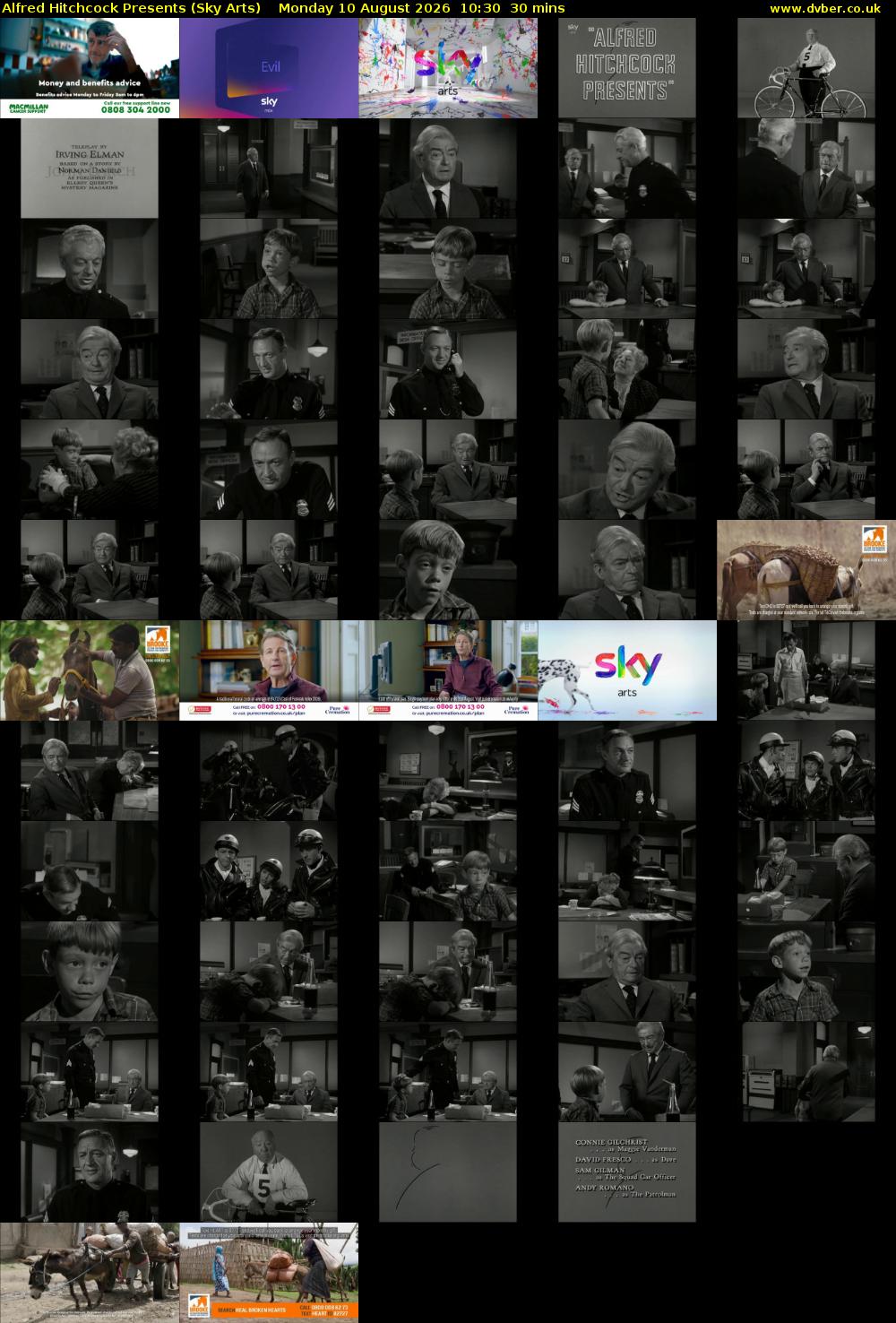 Alfred Hitchcock Presents (Sky Arts) Monday 10 August 2026 10:30 - 11:00