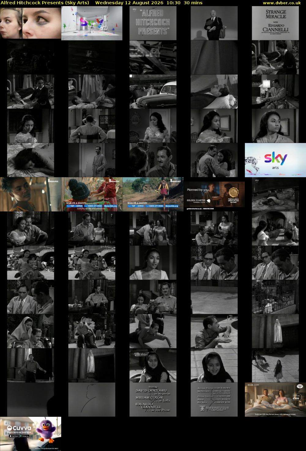 Alfred Hitchcock Presents (Sky Arts) Wednesday 12 August 2026 10:30 - 11:00