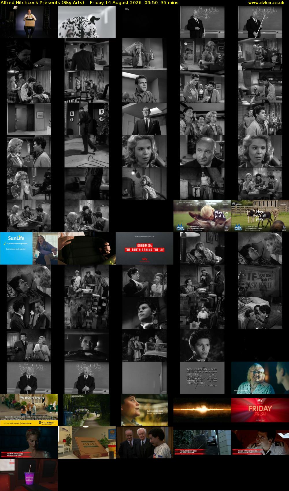 Alfred Hitchcock Presents (Sky Arts) Friday 14 August 2026 09:50 - 10:25