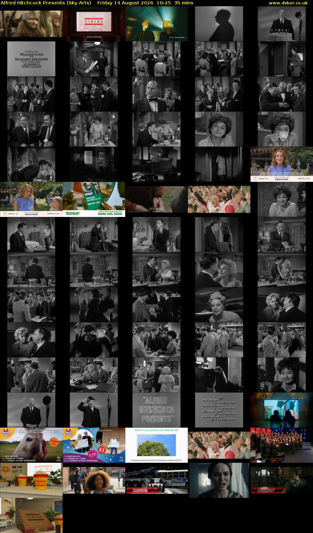 Alfred Hitchcock Presents (Sky Arts) Friday 14 August 2026 10:25 - 11:00