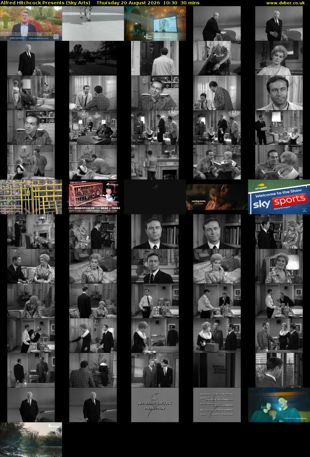 Alfred Hitchcock Presents (Sky Arts) Thursday 20 August 2026 10:30 - 11:00