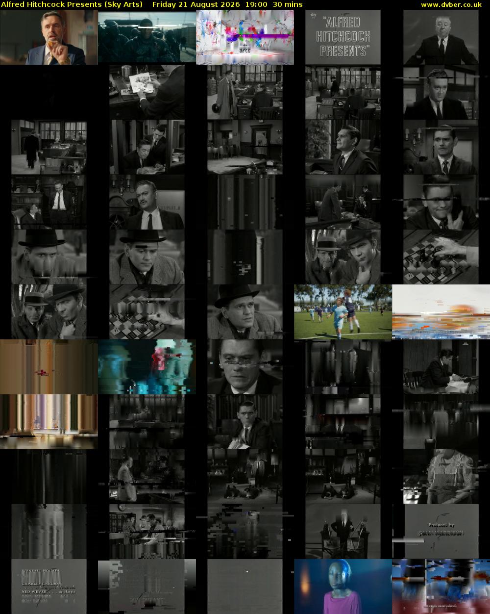 Alfred Hitchcock Presents (Sky Arts) Friday 21 August 2026 19:00 - 19:30