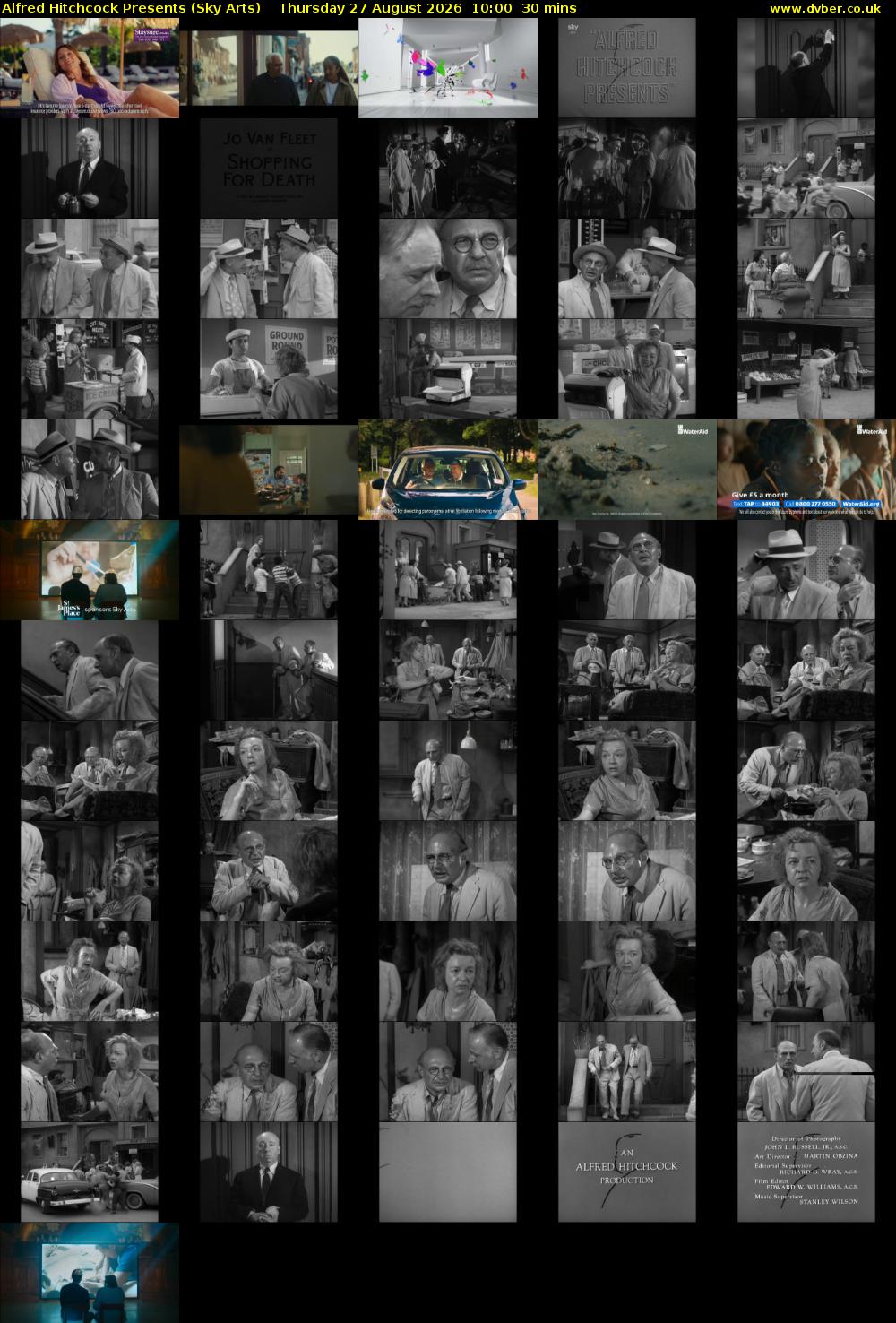 Alfred Hitchcock Presents (Sky Arts) Thursday 27 August 2026 10:00 - 10:30