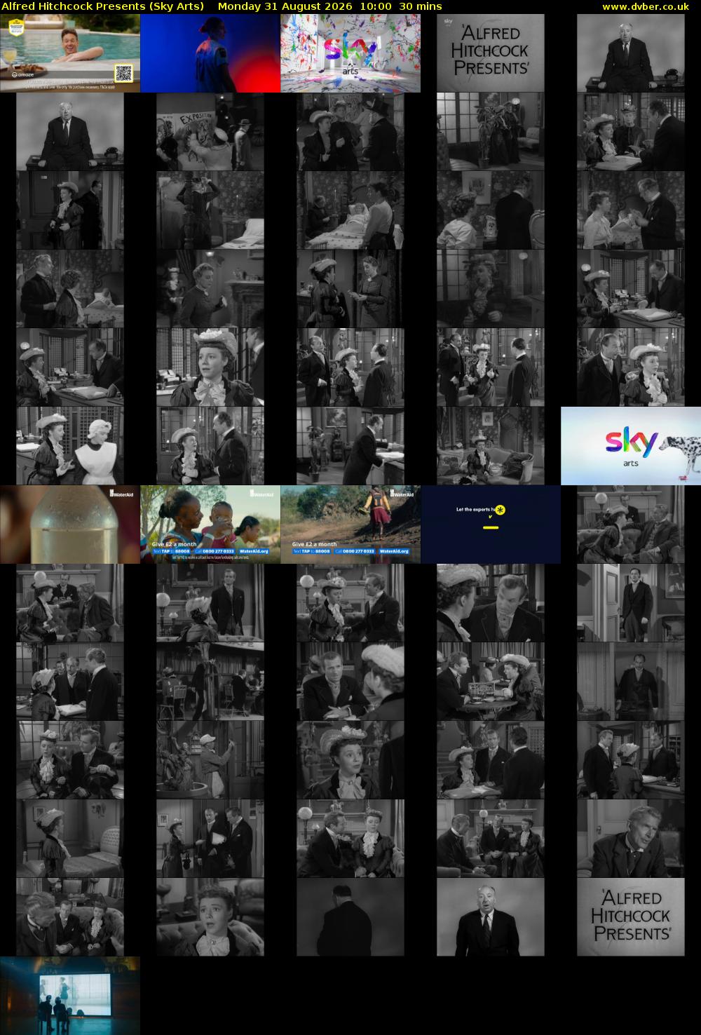 Alfred Hitchcock Presents (Sky Arts) Monday 31 August 2026 10:00 - 10:30