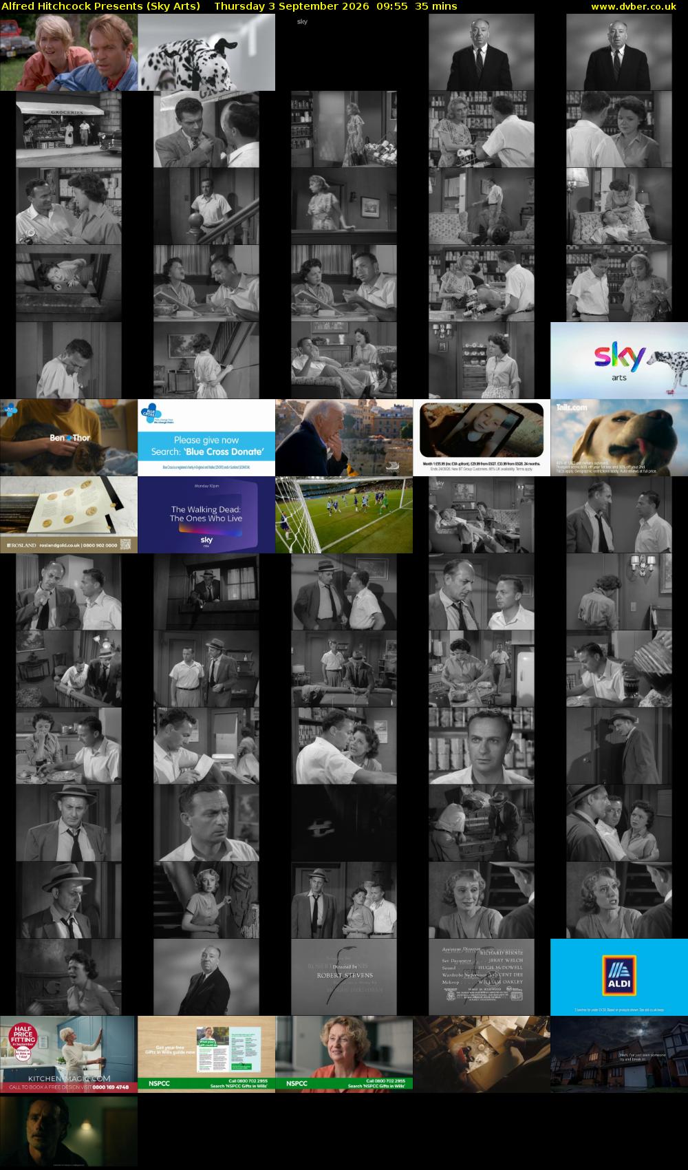 Alfred Hitchcock Presents (Sky Arts) Thursday 3 September 2026 09:55 - 10:30
