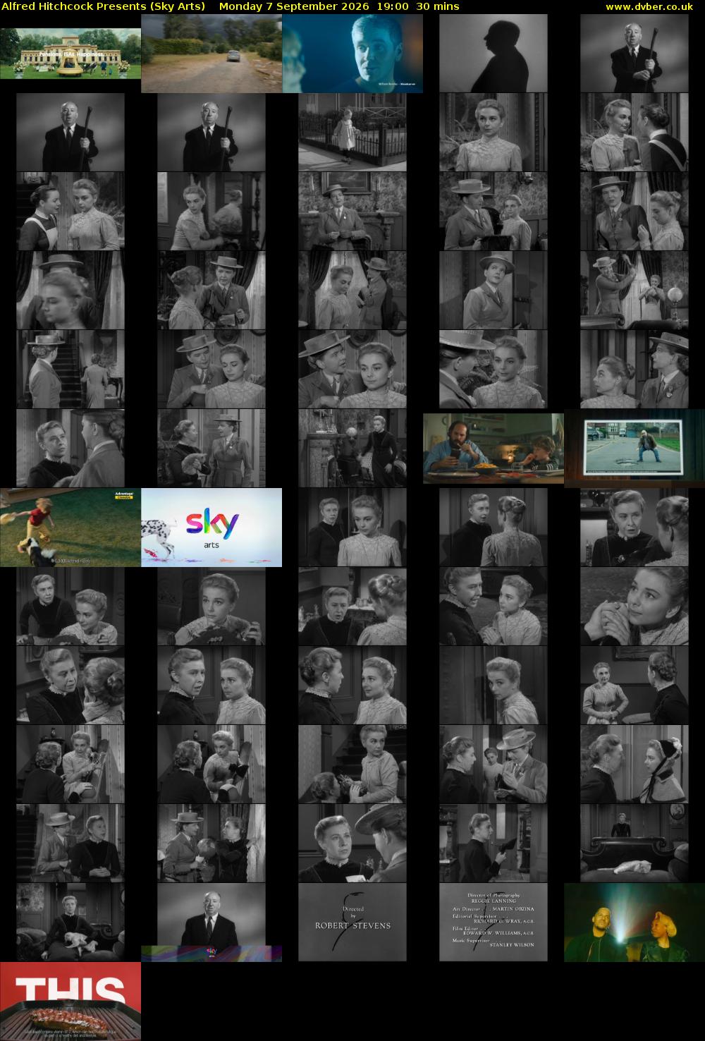Alfred Hitchcock Presents (Sky Arts) Monday 7 September 2026 19:00 - 19:30