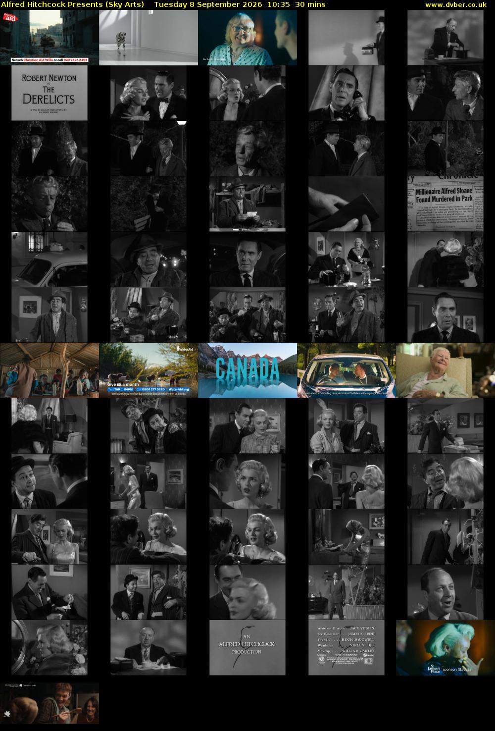 Alfred Hitchcock Presents (Sky Arts) Tuesday 8 September 2026 10:35 - 11:05