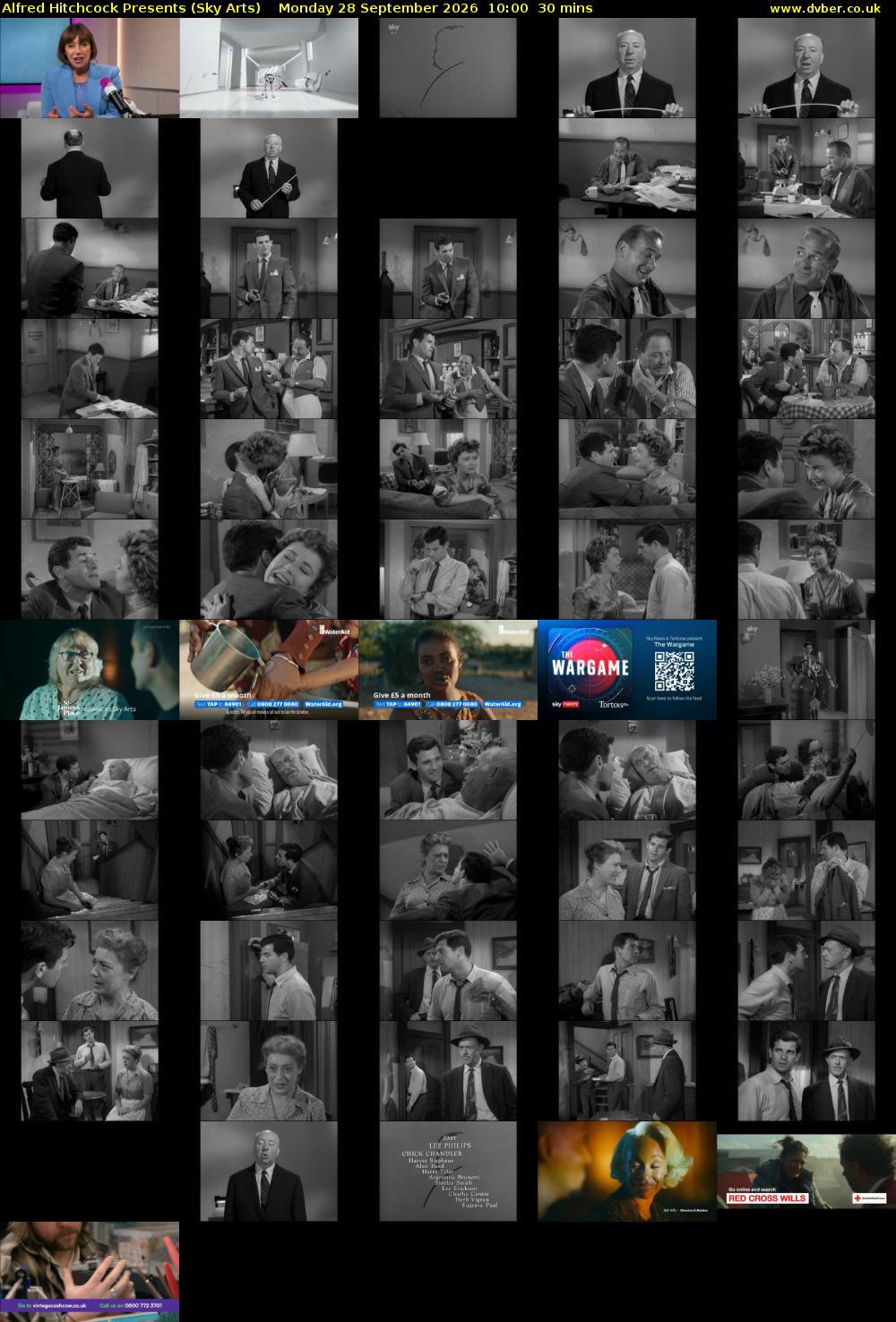 Alfred Hitchcock Presents (Sky Arts) Monday 28 September 2026 10:00 - 10:30