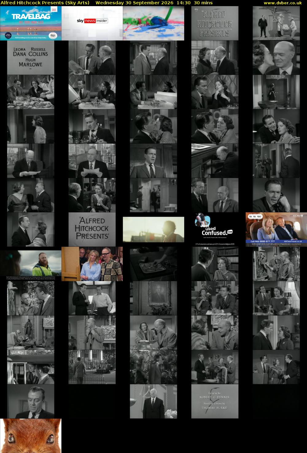 Alfred Hitchcock Presents (Sky Arts) Wednesday 30 September 2026 14:30 - 15:00