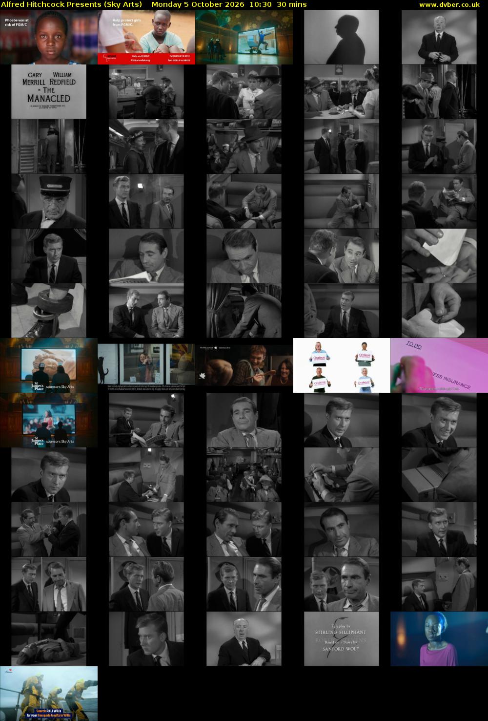 Alfred Hitchcock Presents (Sky Arts) Monday 5 October 2026 10:30 - 11:00