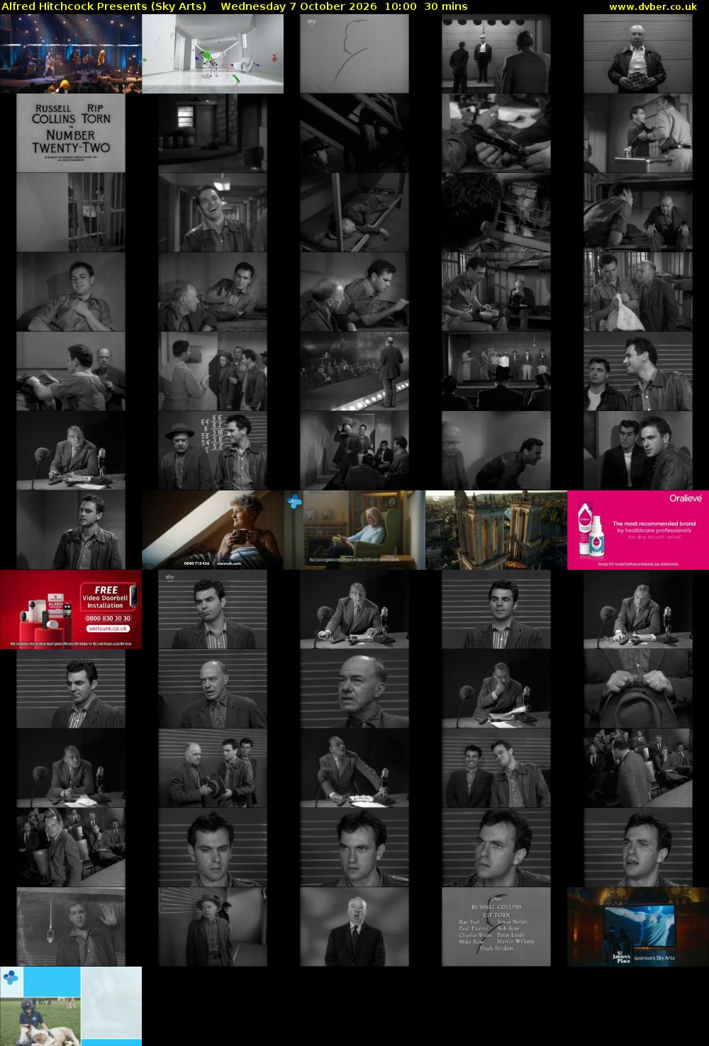 Alfred Hitchcock Presents (Sky Arts) Wednesday 7 October 2026 10:00 - 10:30
