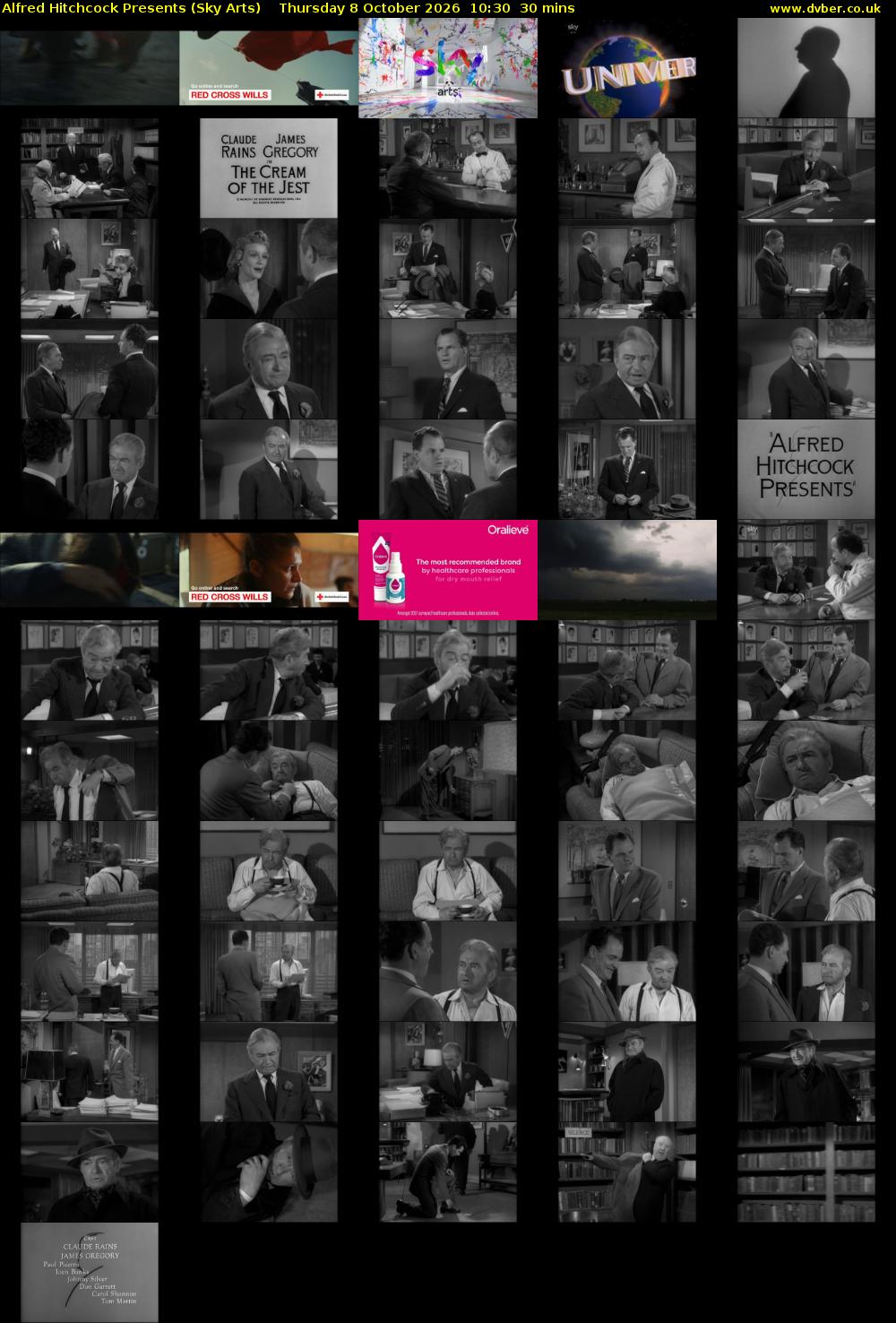Alfred Hitchcock Presents (Sky Arts) Thursday 8 October 2026 10:30 - 11:00