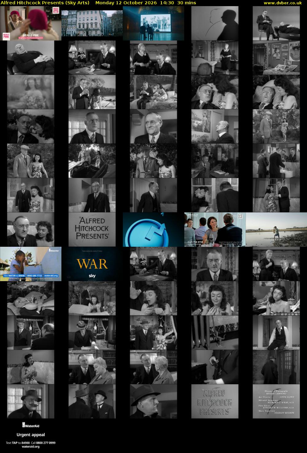 Alfred Hitchcock Presents (Sky Arts) Monday 12 October 2026 14:30 - 15:00