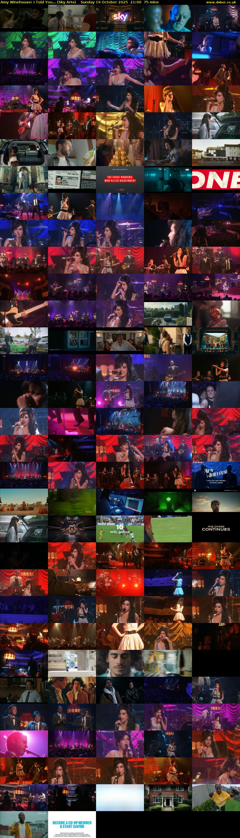 Amy Winehouse: I Told You... (Sky Arts) Sunday 19 October 2025 21:00 - 22:15