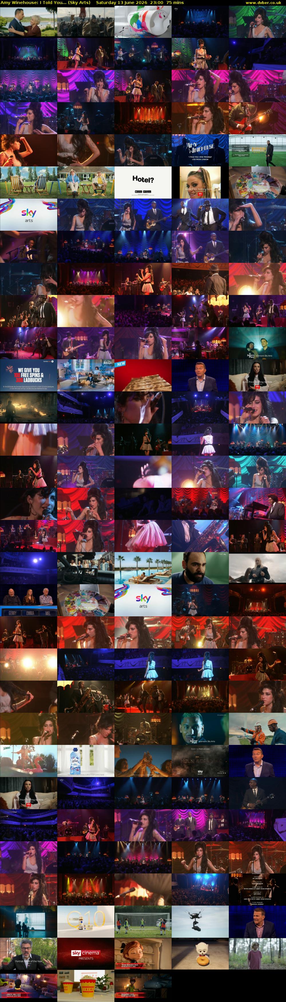 Amy Winehouse: I Told You... (Sky Arts) Saturday 13 June 2026 23:00 - 00:15