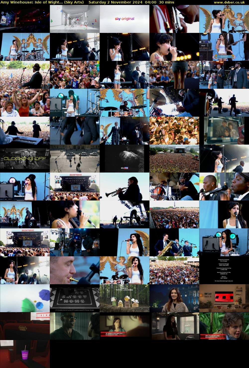 Amy Winehouse: Isle of Wight... (Sky Arts) Saturday 2 November 2024 04:00 - 04:30