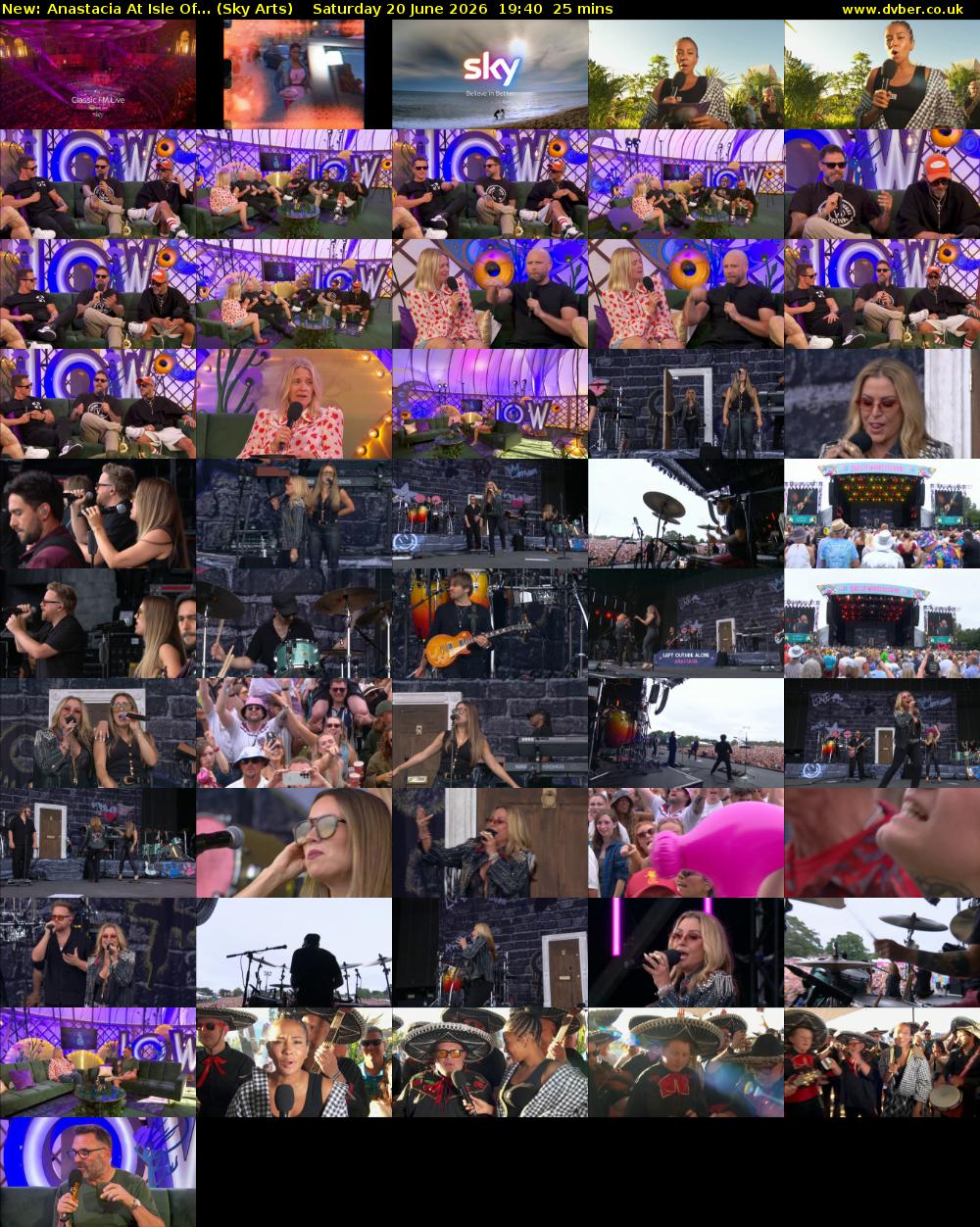 Anastacia At Isle Of... (Sky Arts) Saturday 20 June 2026 19:40 - 20:05