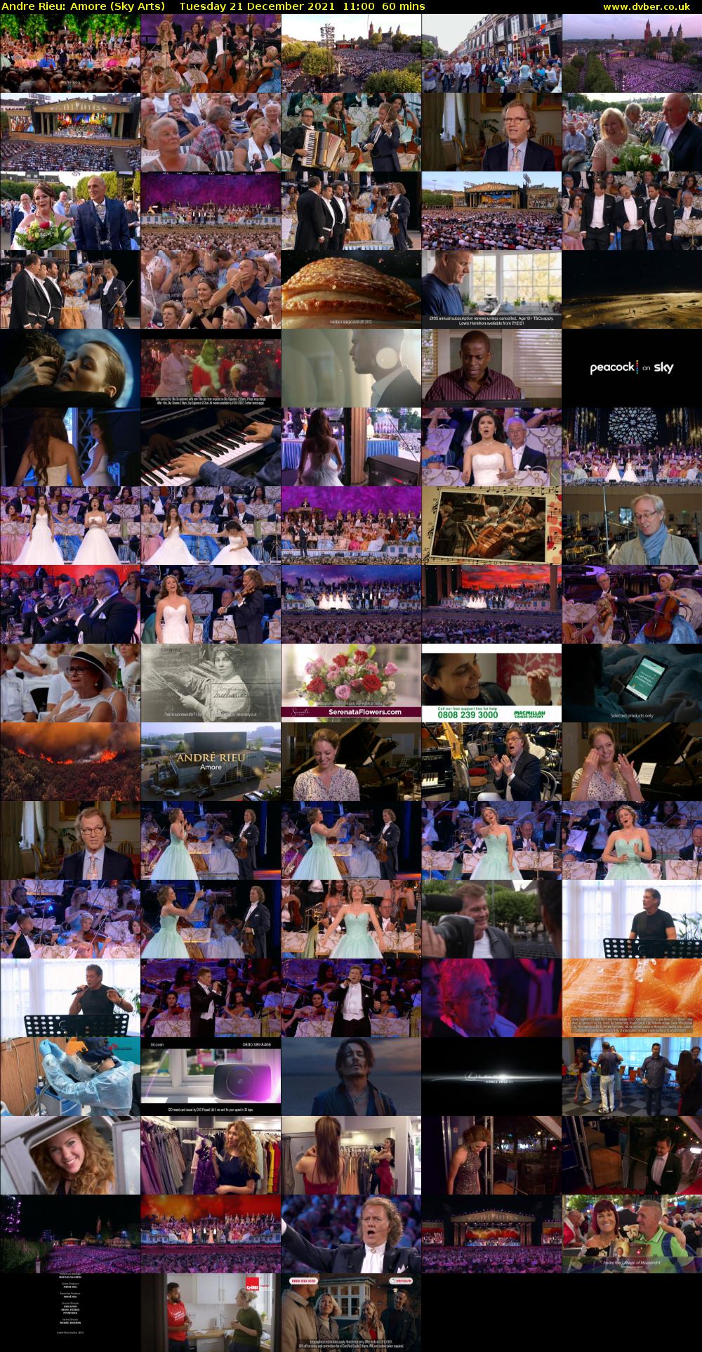 Andre Rieu: Amore (Sky Arts) Tuesday 21 December 2021 11:00 - 12:00