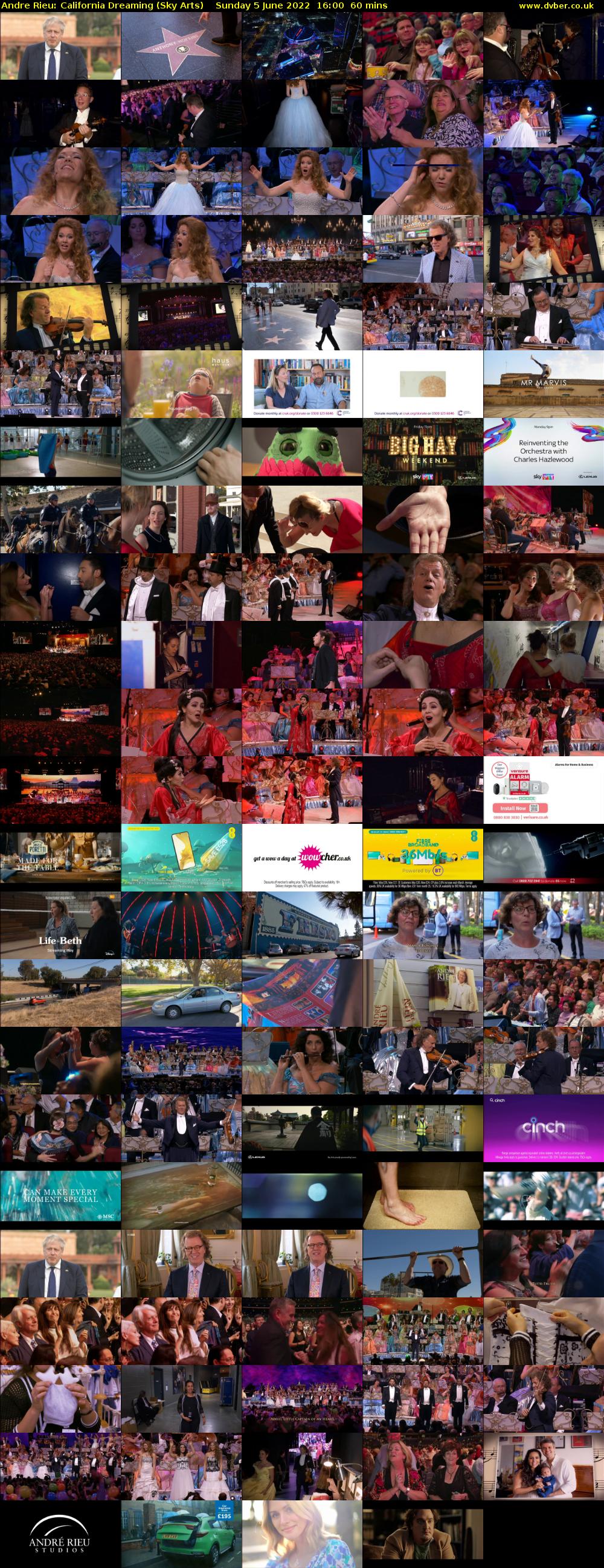 Andre Rieu: California Dreaming (Sky Arts) Sunday 5 June 2022 16:00 - 17:00