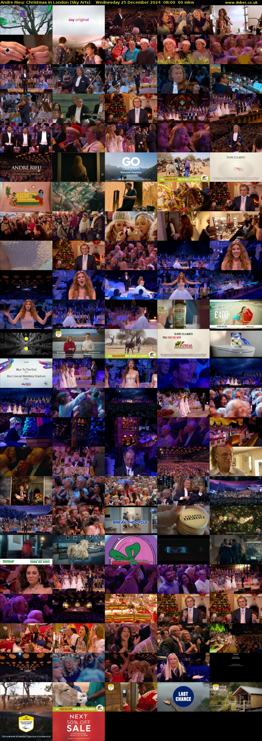 Andre Rieu: Christmas In London (Sky Arts) Wednesday 25 December 2024 08:00 - 09:00