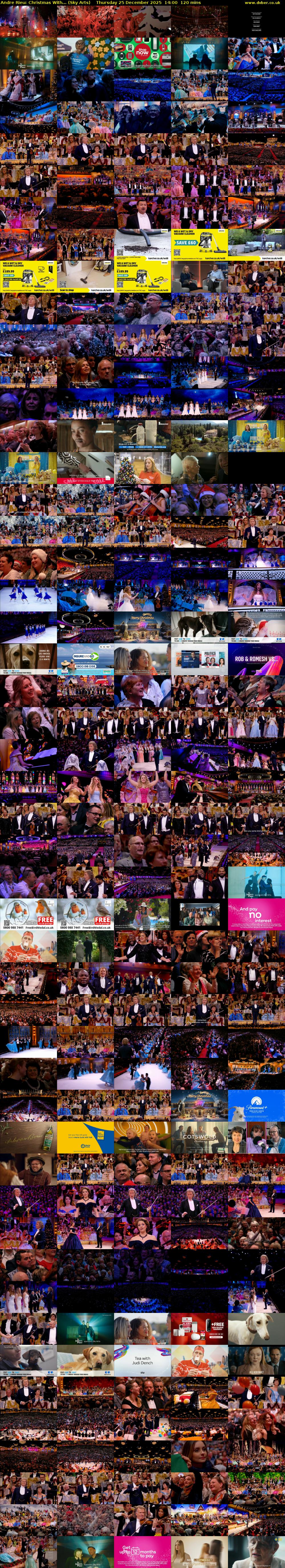 Andre Rieu: Christmas With... (Sky Arts) Thursday 25 December 2025 14:00 - 16:00