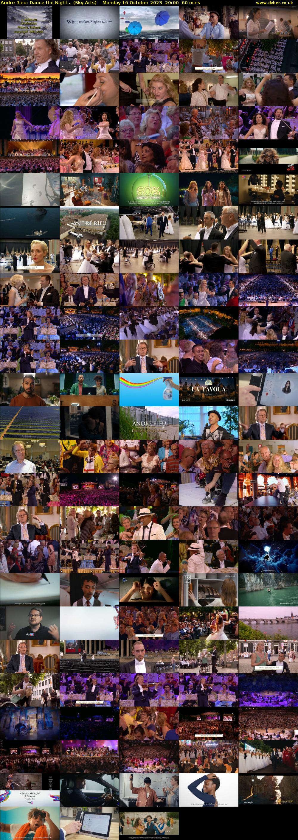 Andre Rieu: Dance the Night... (Sky Arts) Monday 16 October 2023 20:00 - 21:00